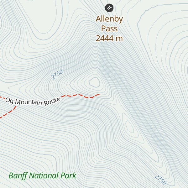 Map of Og Mountain East