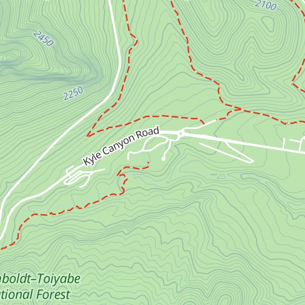 Map of Mount Charleston Visitor's Center