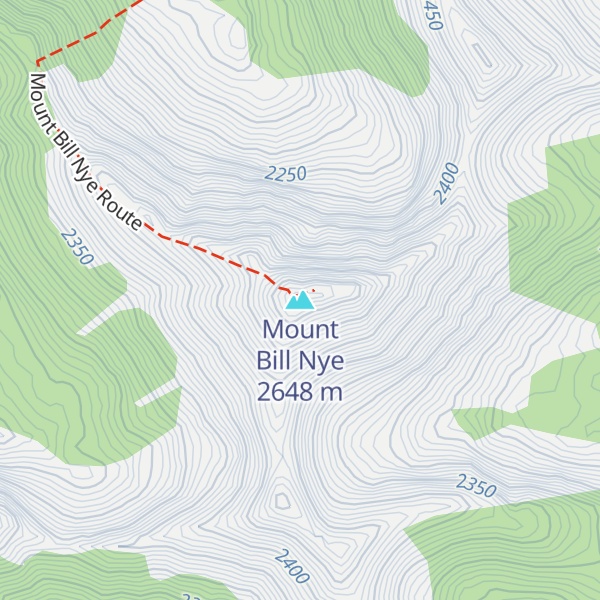 Map of Mount Bill Nye