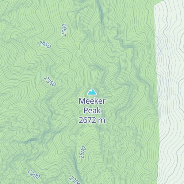 Map of Meeker Peak