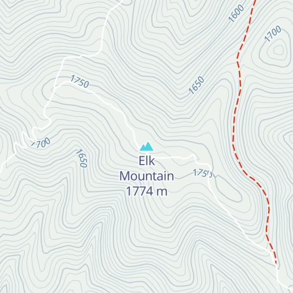 Map of Elk Mountain