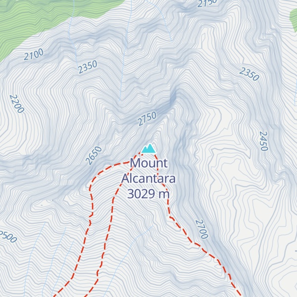 Map of Mount Alcantara