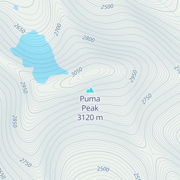 Map of Puma Peak