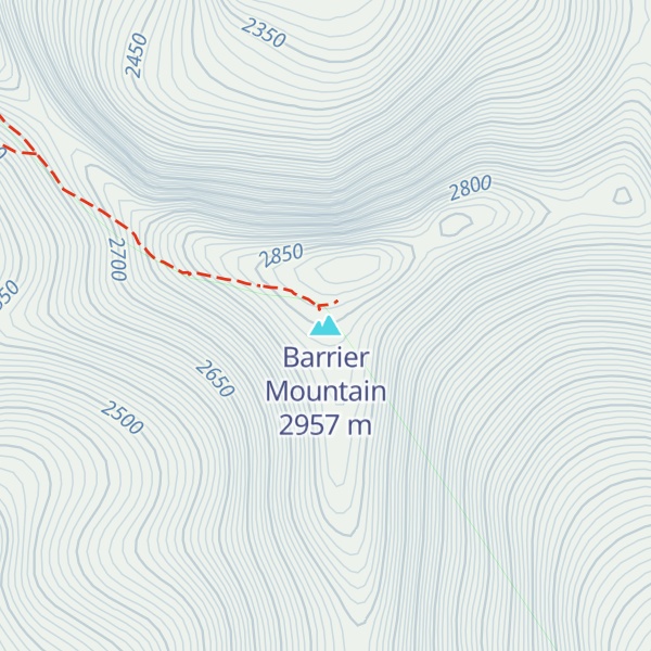 Map of Barrier Mountain