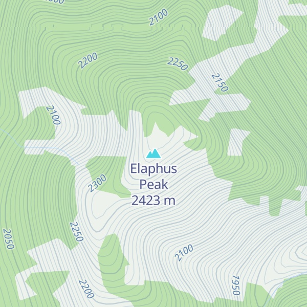 Map of Elaphus Peak