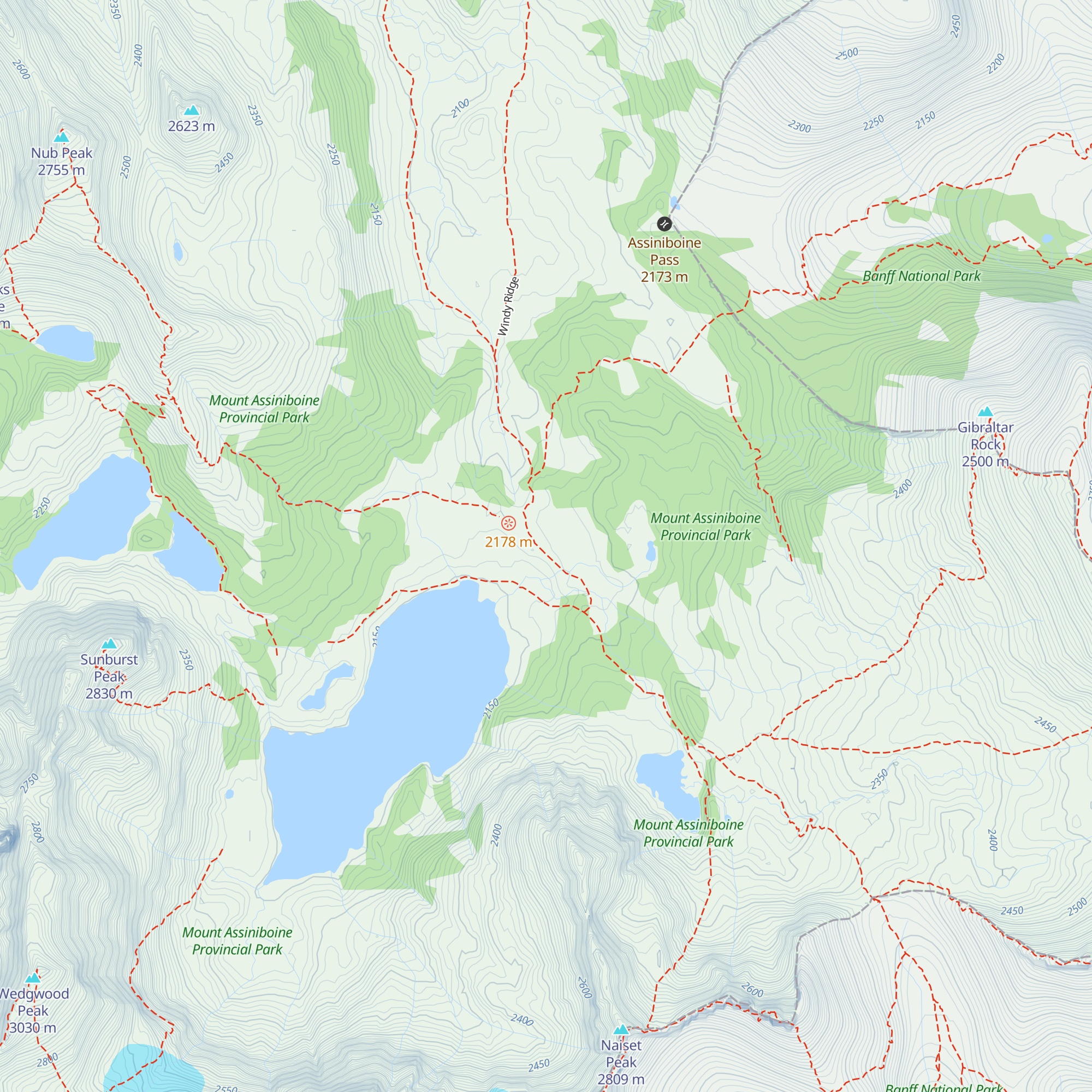 Assiniboine Lodge map