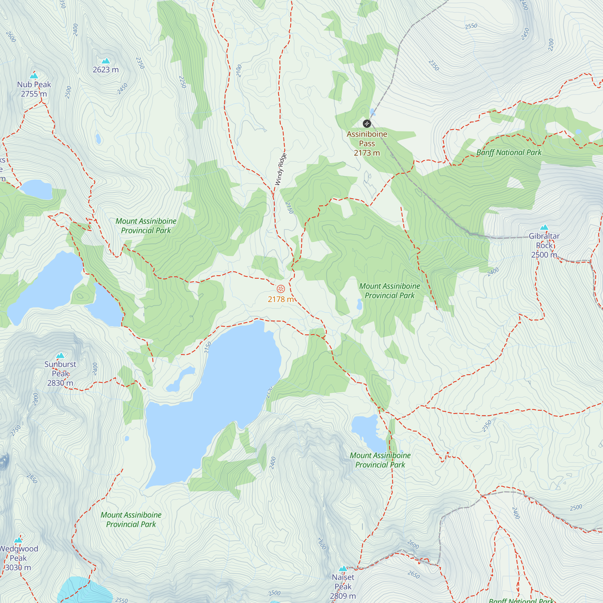 Assiniboine Lodge map