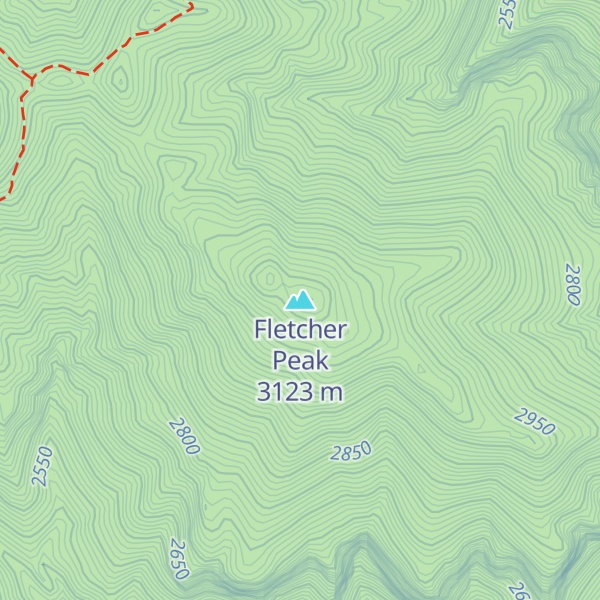 Map of Fletcher Peak