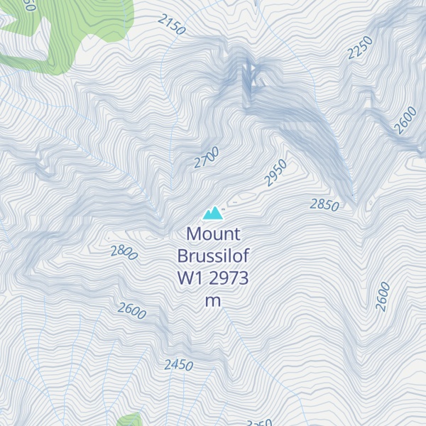 Map of Mount Brussilof W1
