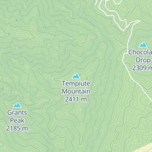 Map of Tempiute Mountain