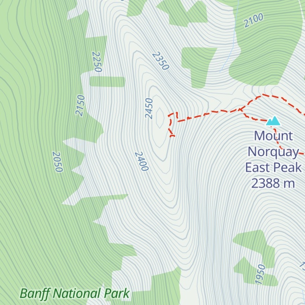 Map of Mount Norquay