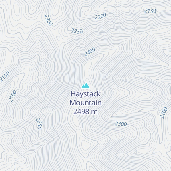 Map of Haystack Mountain