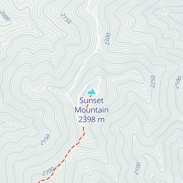 Map of Sunset Mountain