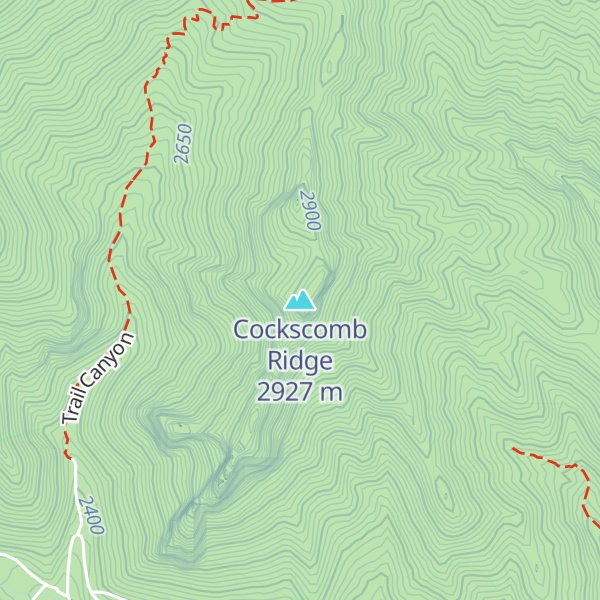 Map of Cockscomb Ridge