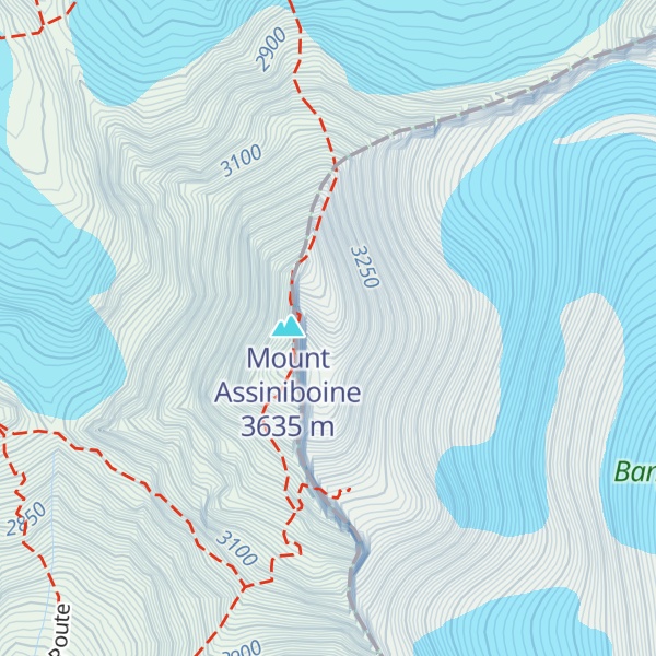 Map of Lunette Peak