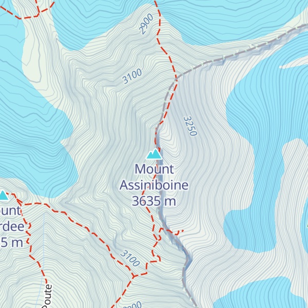 Map of Mount Assiniboine