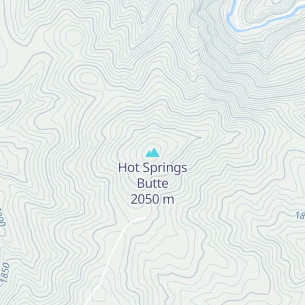 Map of Hot Springs Butte