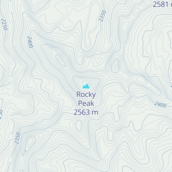 Map of Rocky Peak