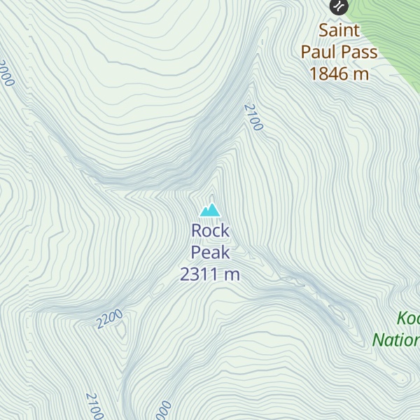 Map of Rock Peak