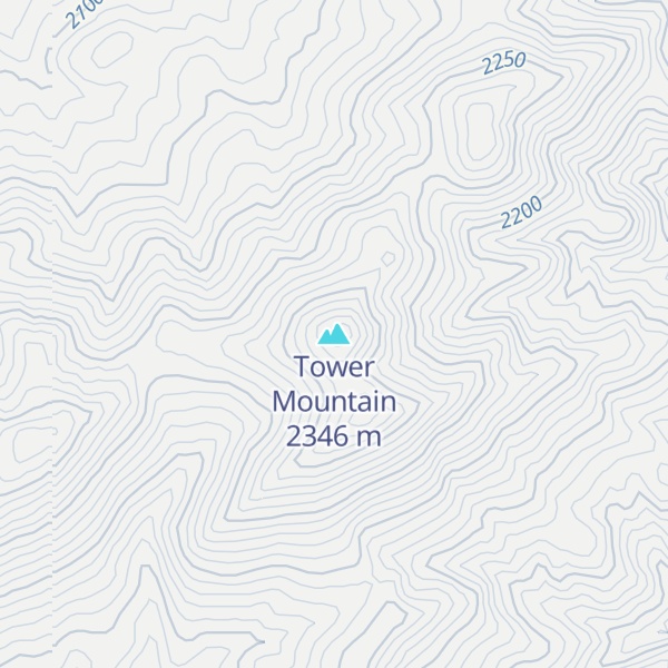 Map of Tower Mountain