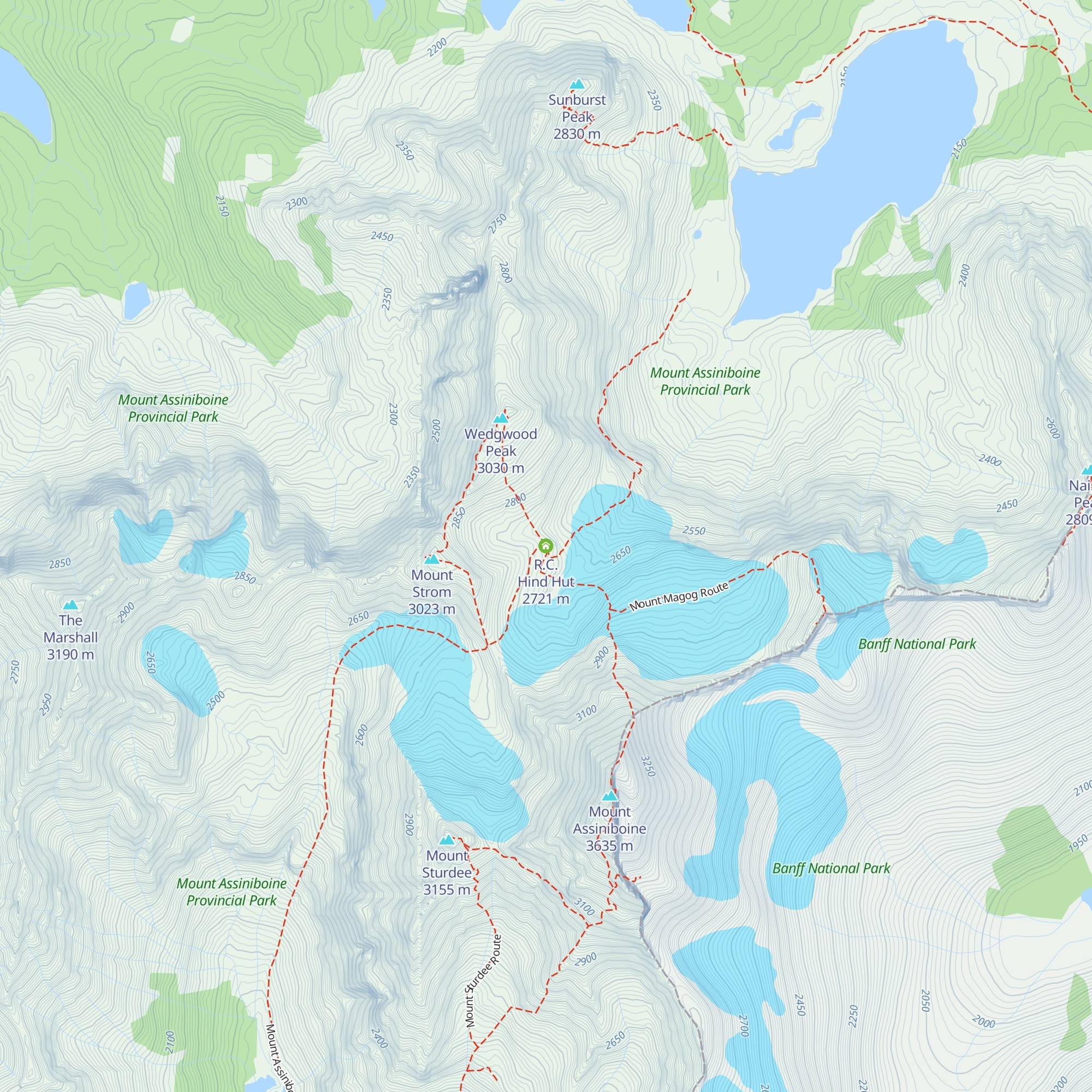 R.C. Hind Hut map
