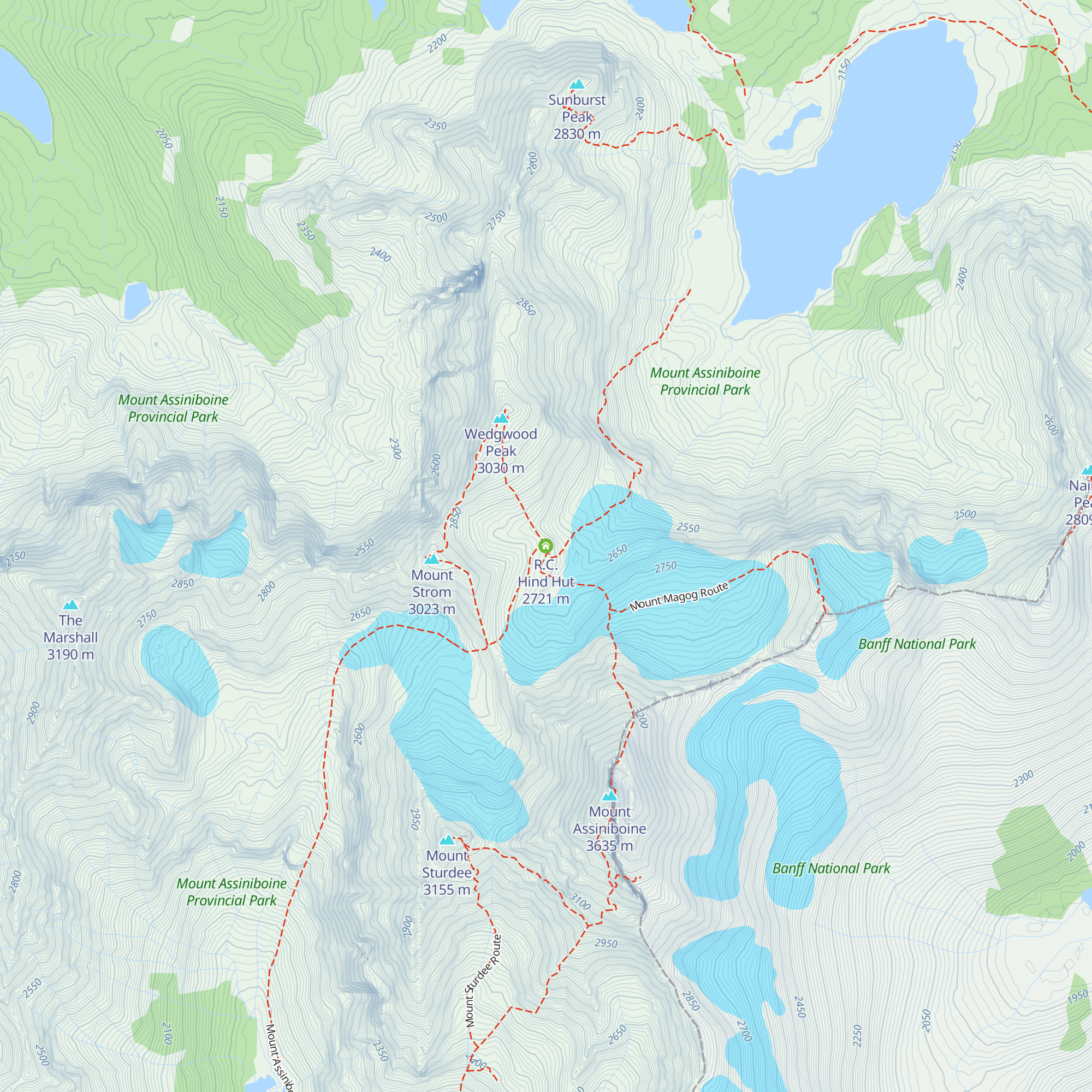 R.C. Hind Hut map