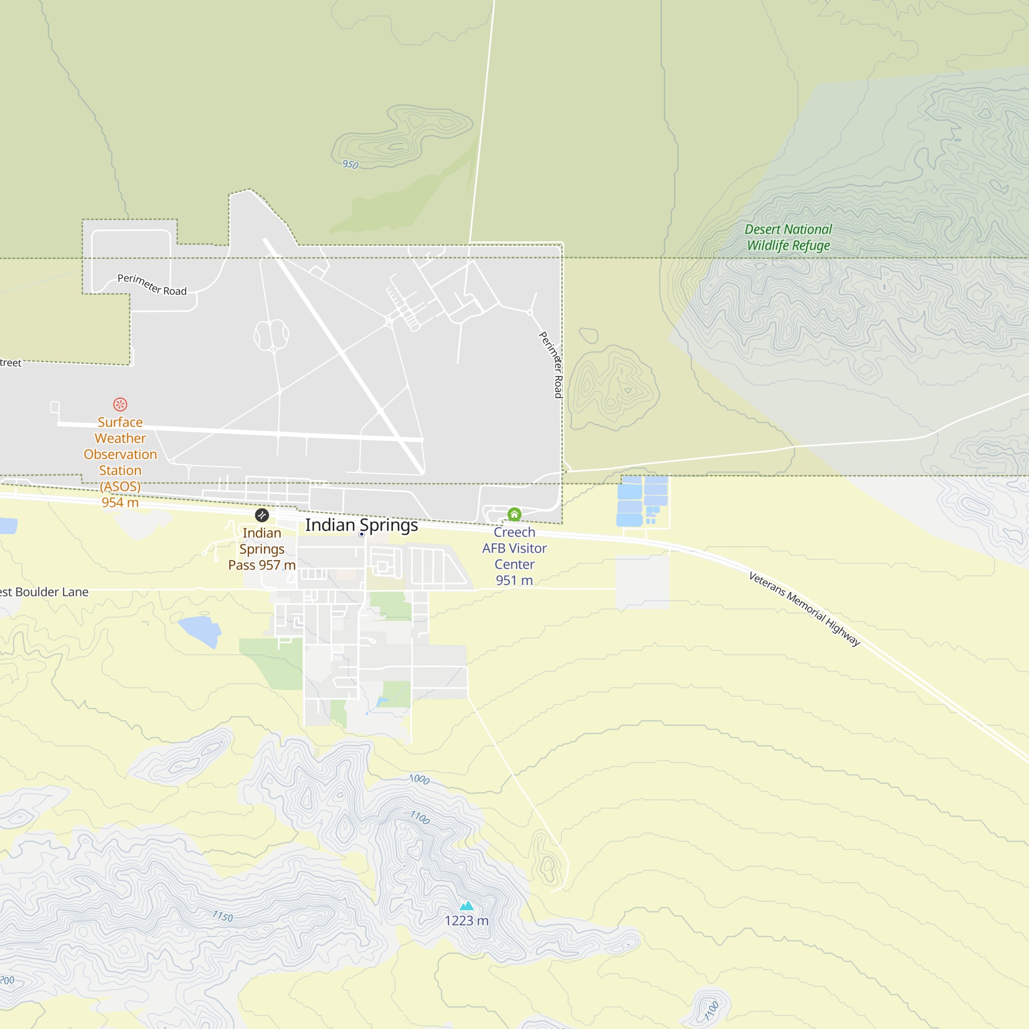 Creech AFB Visitor Center map