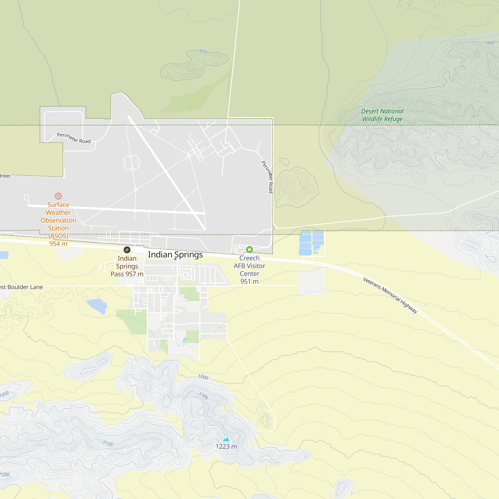 Creech AFB Visitor Center map