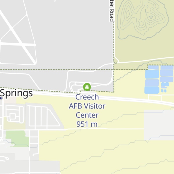 Map of Creech AFB Visitor Center