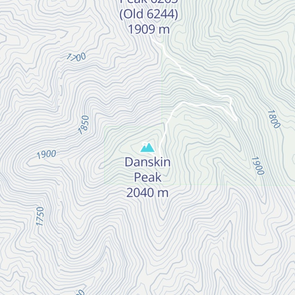 Map of Danskin Peak