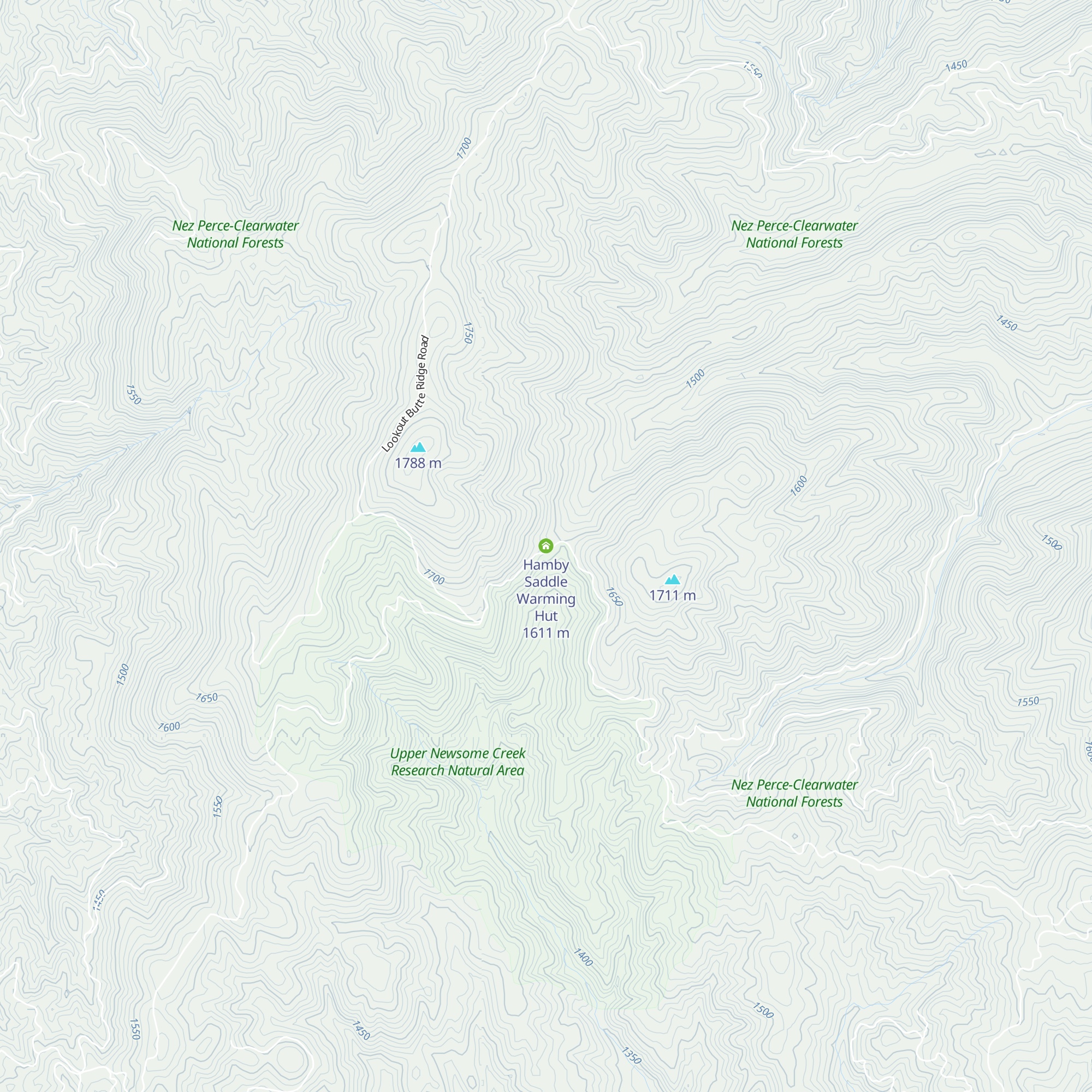 Hamby Saddle Warming Hut map