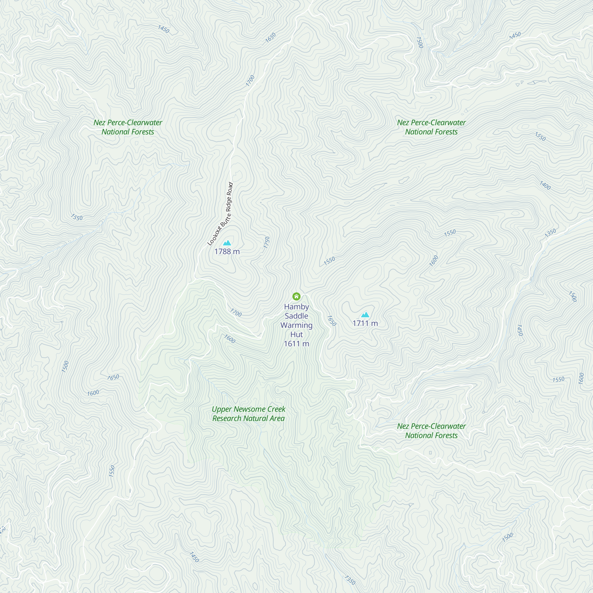 Hamby Saddle Warming Hut map