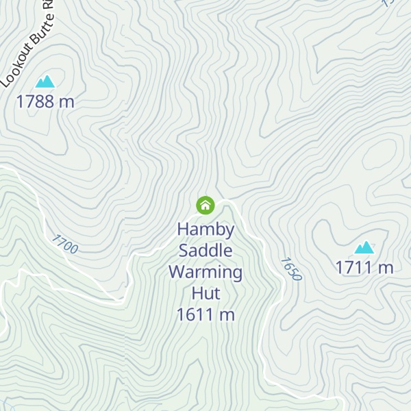 Map of Hamby Saddle Warming Hut