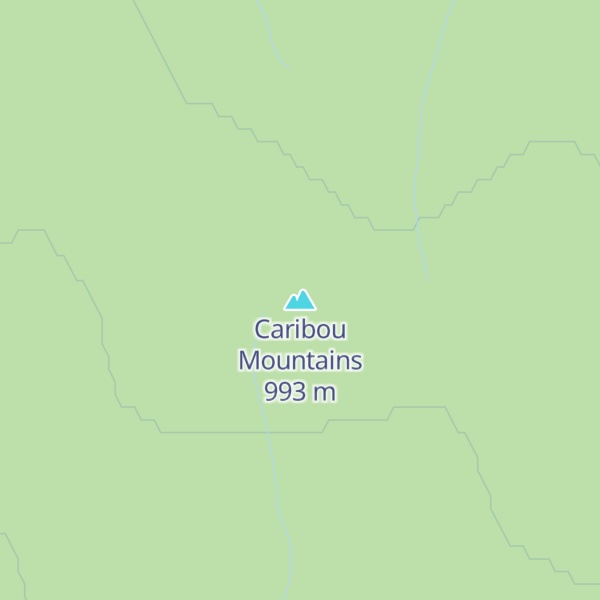 Map of Caribou Mountains