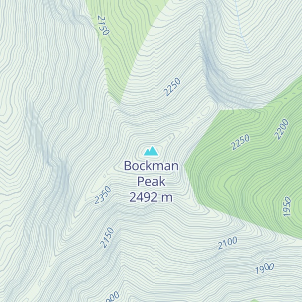 Map of Bockman Peak