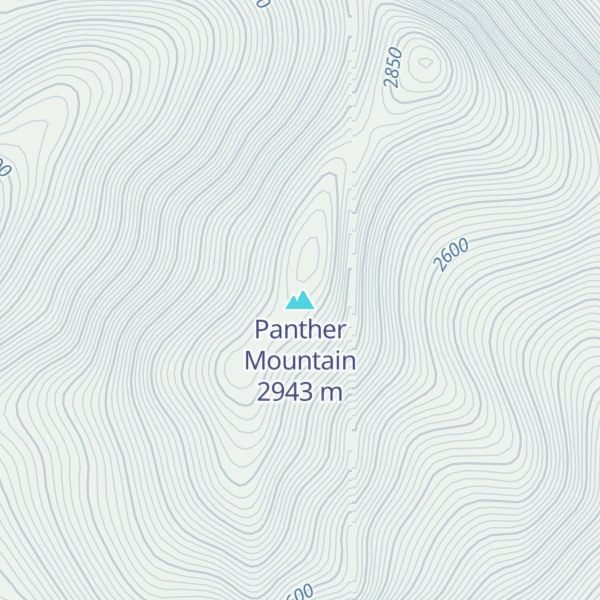 Map of Panther Mountain