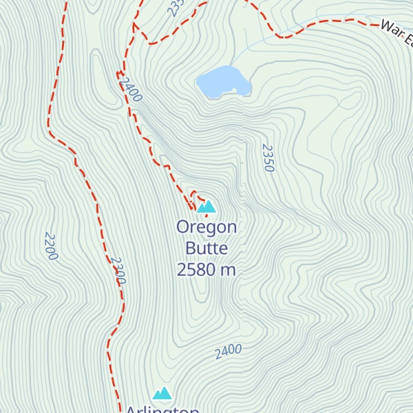 Map of Oregon Butte