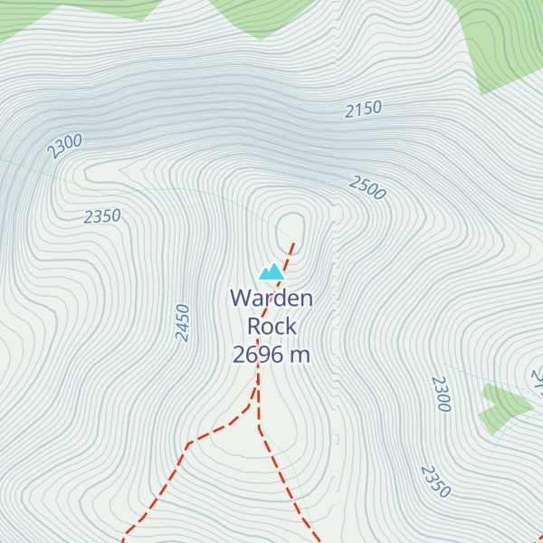 Map of Warden Rock