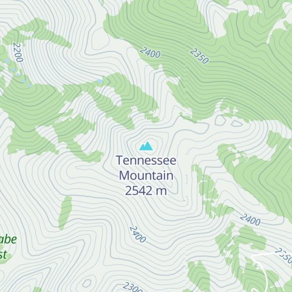 Map of Tennessee Mountain