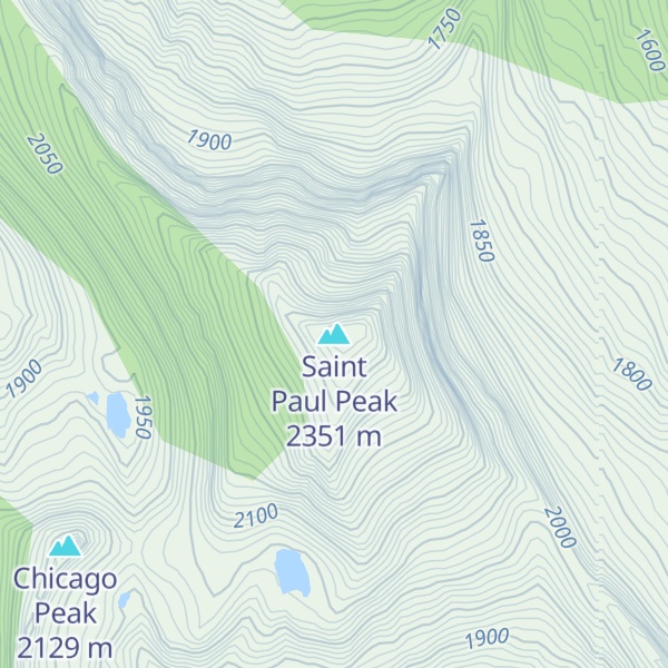 Map of Saint Paul Peak