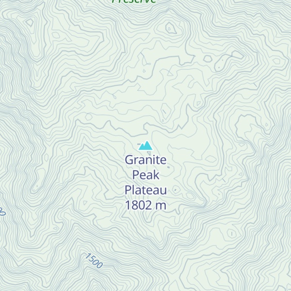 Map of Granite Peak Plateau