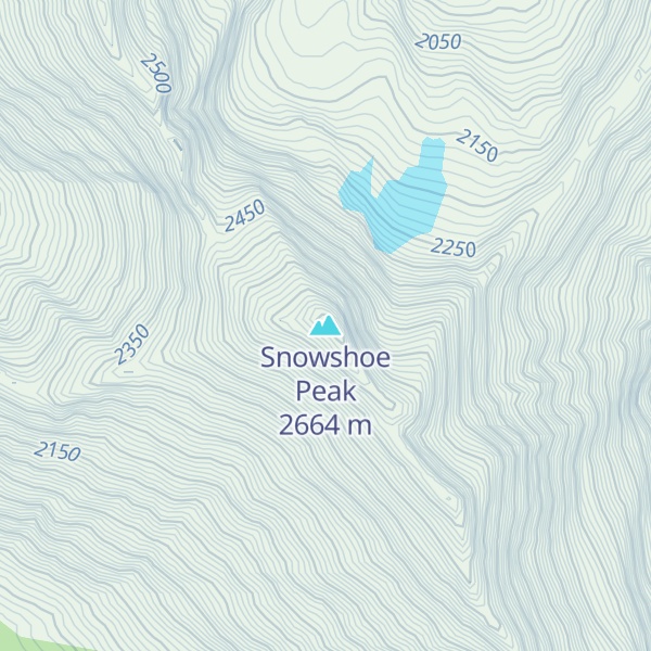 Map of Snowshoe Peak