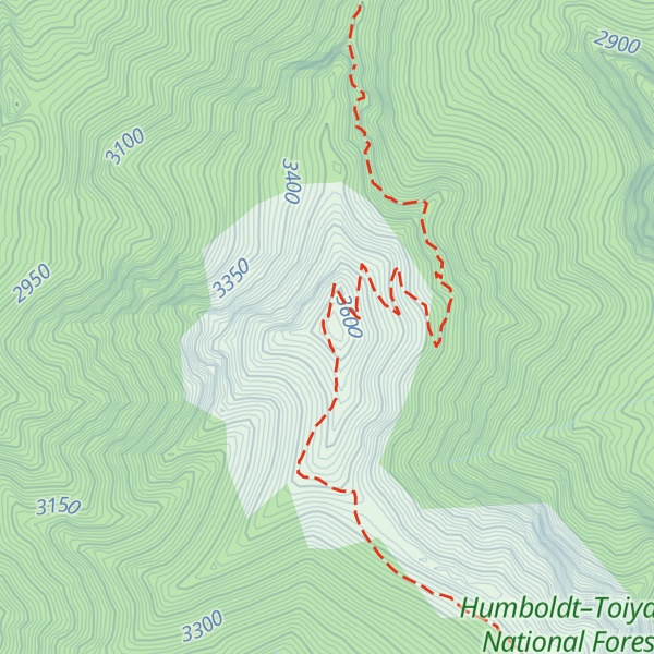 Map of Charleston Peak