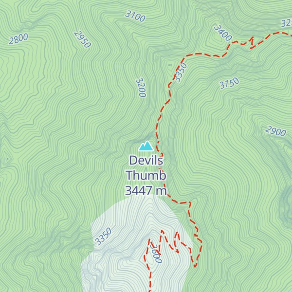 Map of Devils Thumb