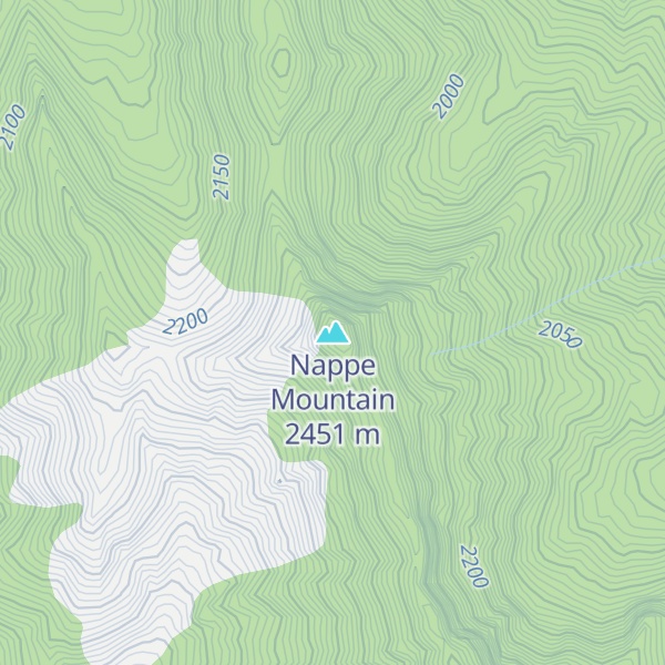 Map of Nappe Mountain
