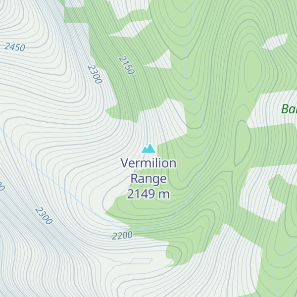 Map of Vermilion Range