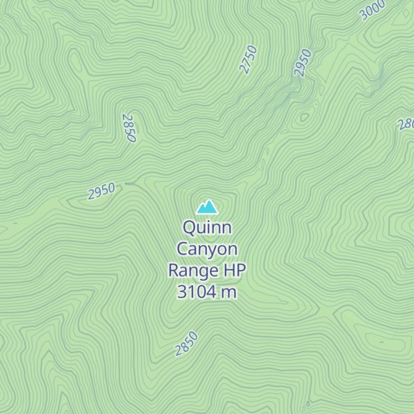 Map of Quinn Canyon Range HP