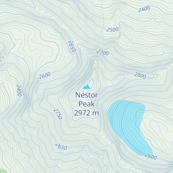 Map of Nestor Peak