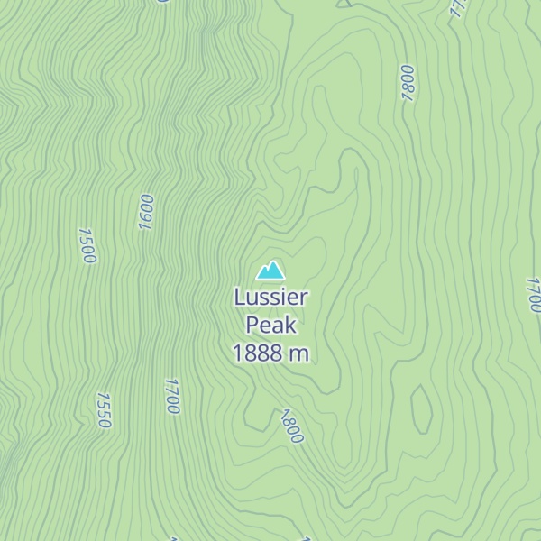 Map of Lussier Peak