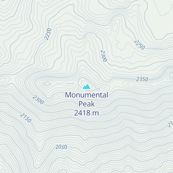 Map of Monumental Peak